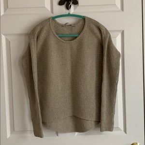 Athleta crew neck sweater tan